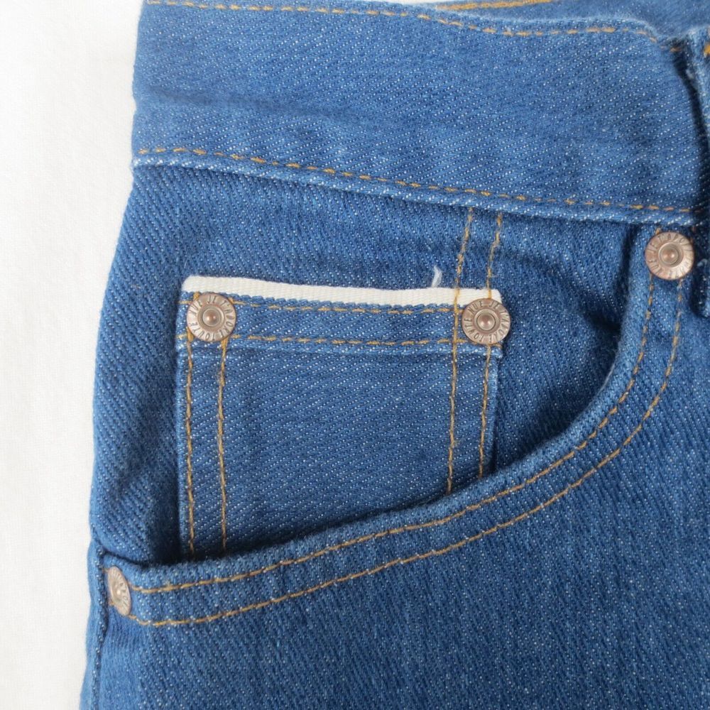 Naked & Famous Jeans Womens 25 Island Blue Stretch Selvedge Max High Rise Denim - Picture 6 of 14
